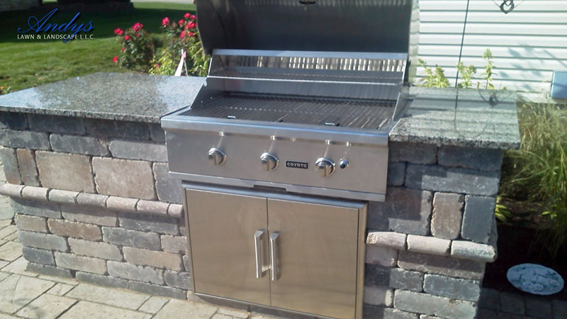 Outdoor kitchens by Andy's Lawn and Landscape in St. Clair Michigan 
