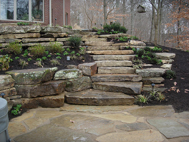 Custom designed retaining wall 